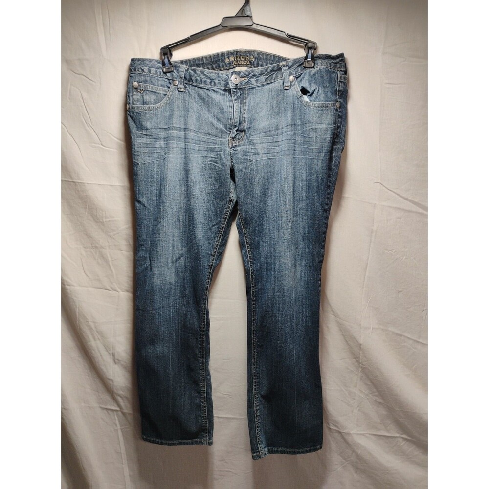 Women's Arizona Jean Co Size 19 Short Blue Denim Medium Wash Distressed